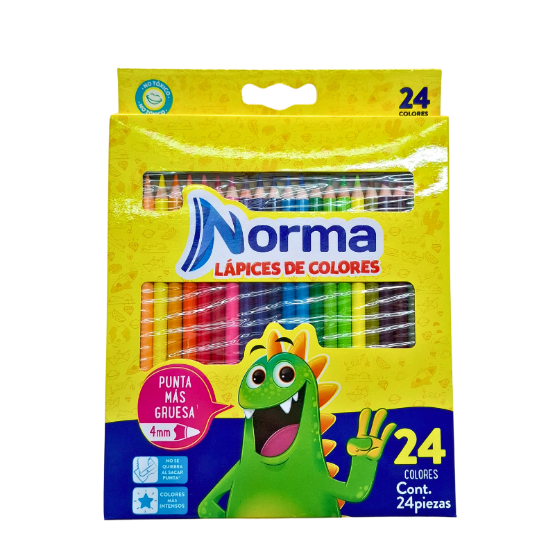 Colores Norma 24pza. redondos