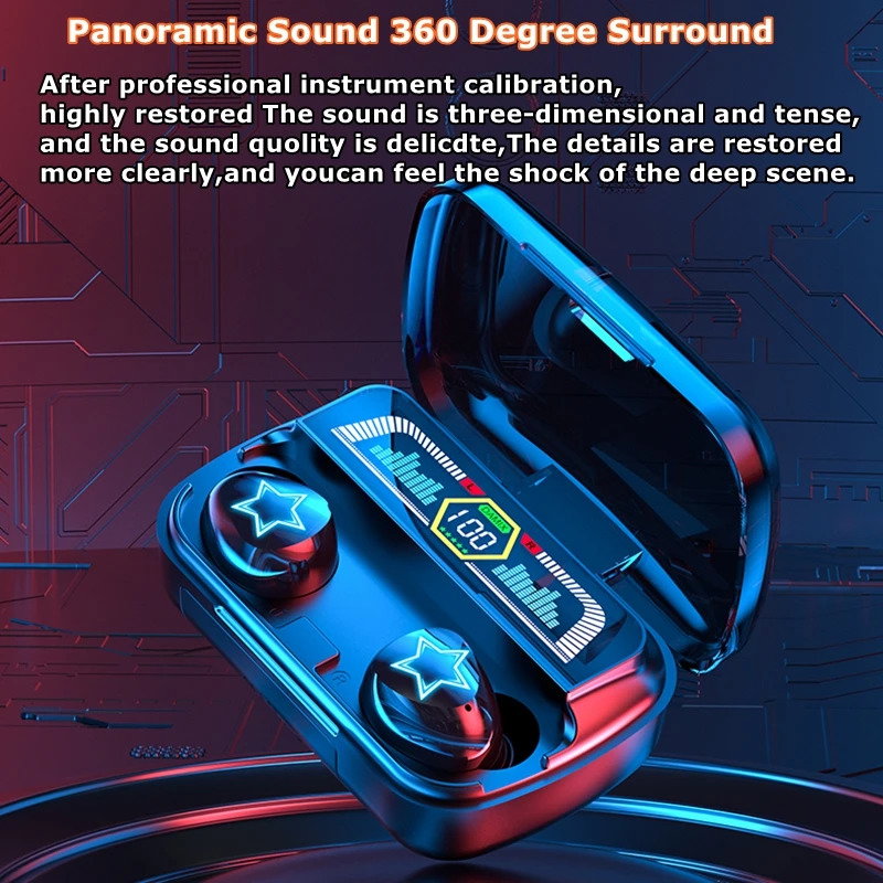 Wireless Headphones LED With Power Bank function Compatible-Bluetooth 5.3 Hifi Sports Headset for Mobile Phone PC Laptop_2