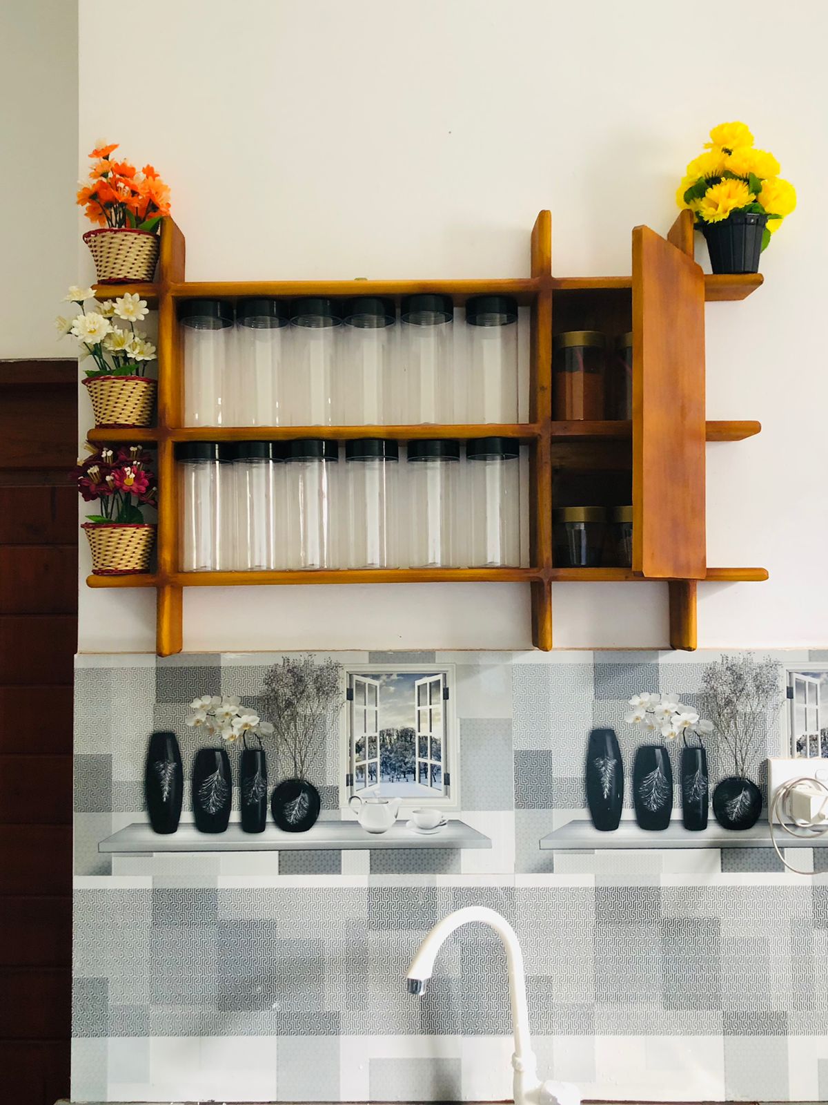 2 Shelves Spice Rack Large With Mini Cupboard_0