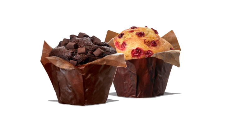 Muffins (red berry, chocolate)