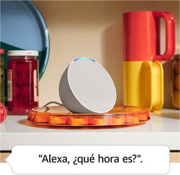 Amazon Echo Pop | Parlante inteligente y compacto con sonido definido y Alexa | Blanco