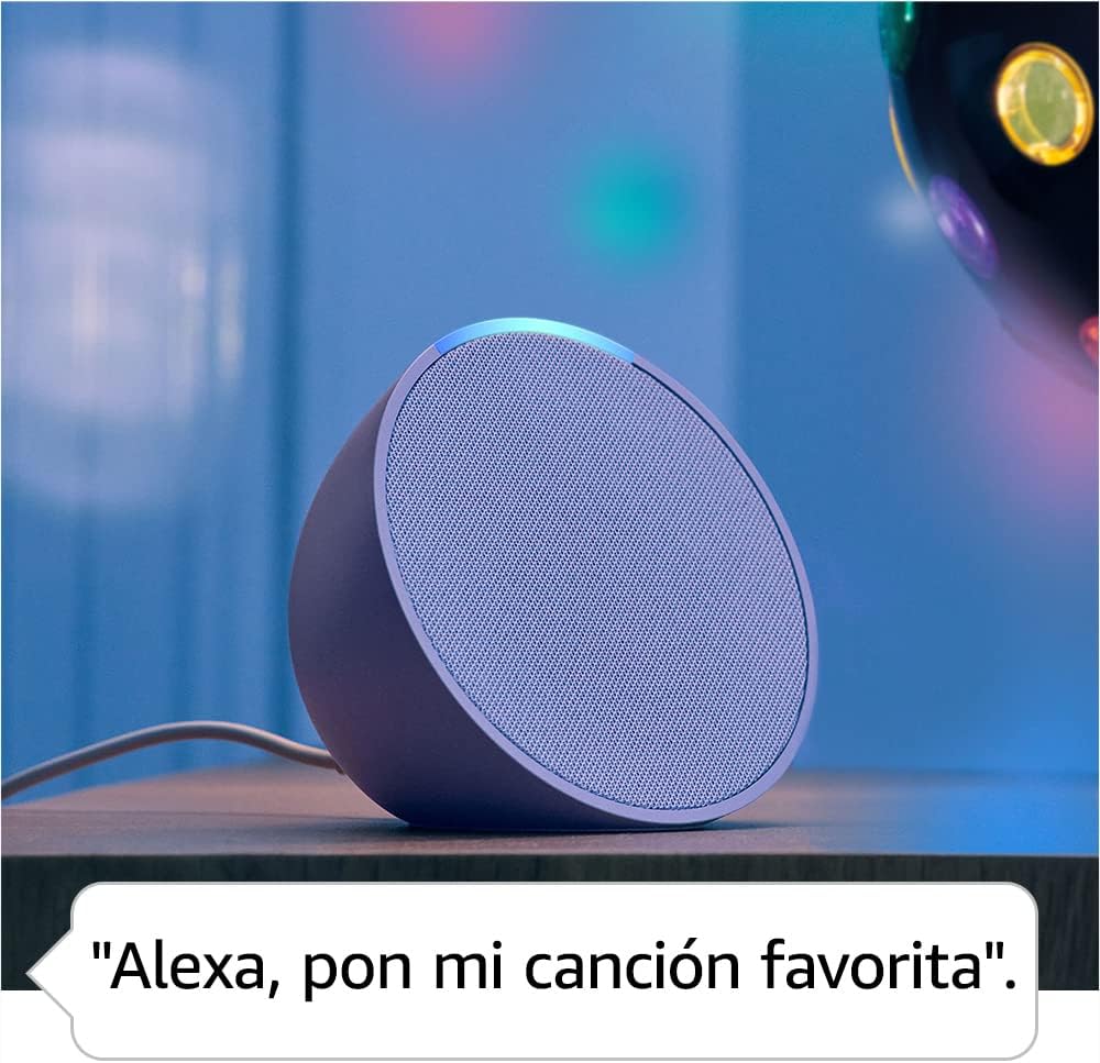Amazon Echo Pop | Parlante inteligente y compacto con sonido definido y Alexa | Blanco_1