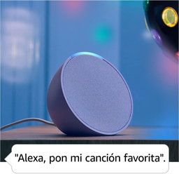 Amazon Echo Pop | Parlante inteligente y compacto con sonido definido y Alexa | Blanco