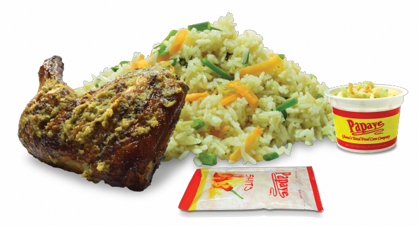 Grilled Chicken Rice with Coleslaw
