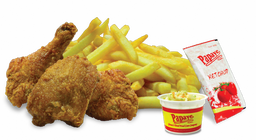 Broasted Chicken Chips with Coleslaw
