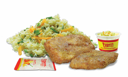 Fried Fish Rice with Coleslaw