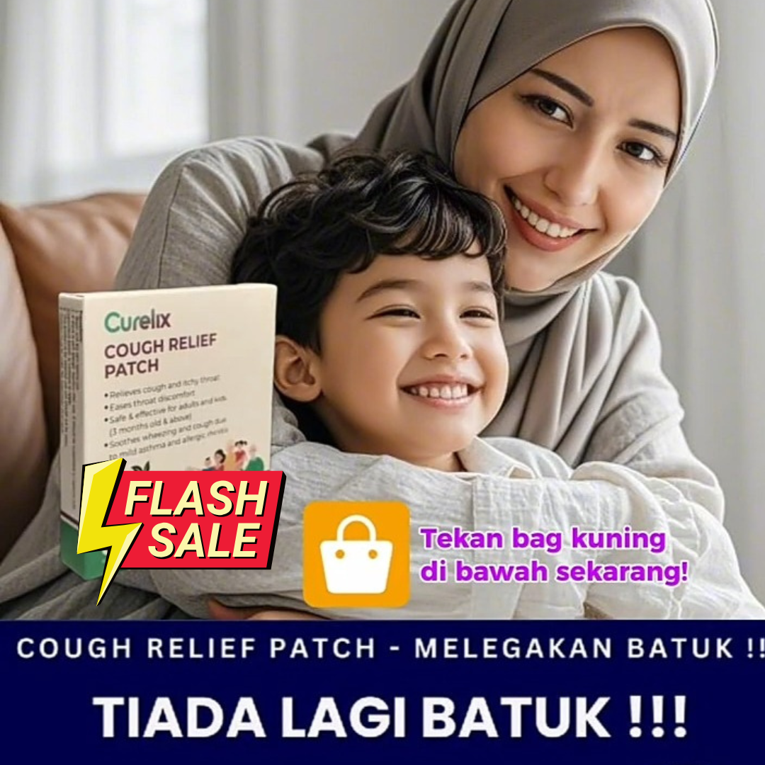 Curelix Pelekat Batuk Dan Selsema Untuk Bayi Dan orang Dewasa Mencairkan kahak Dan melegakan kegatalan tekak 