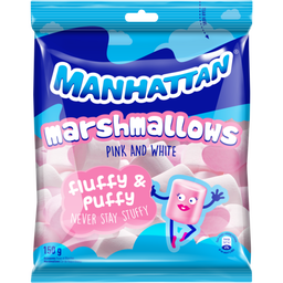 Manhattan Marshmallows Pink & White 150g