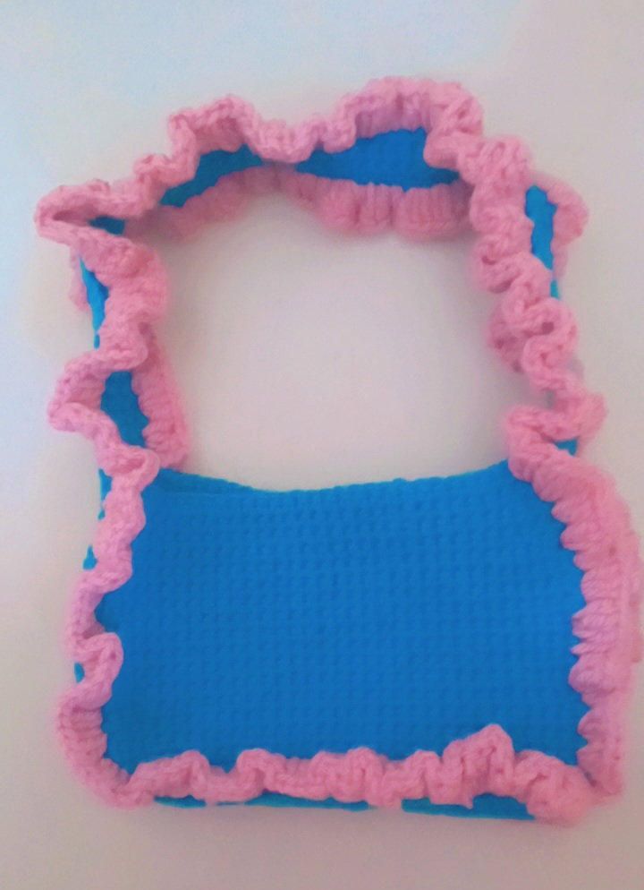 Ruffle Crochet handbag_1