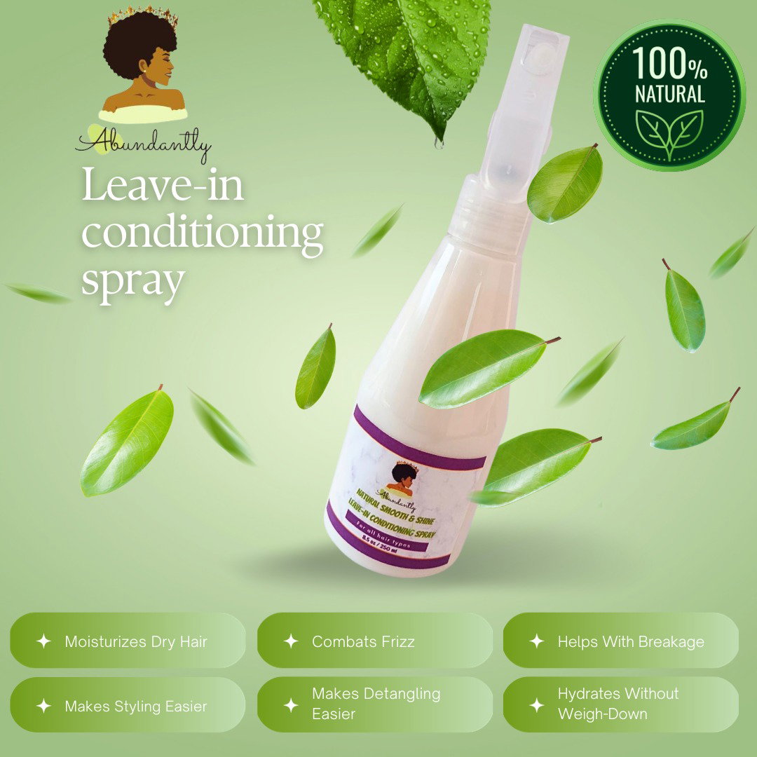 Natural smooth and shine leave-in conditioning spray 