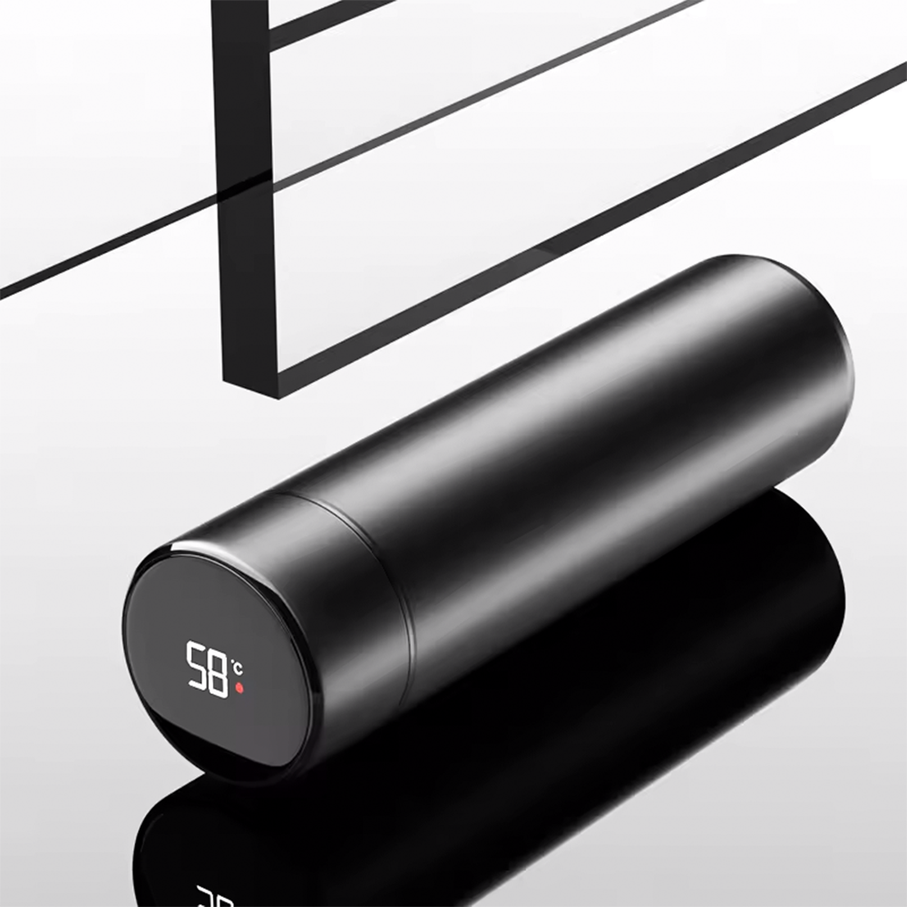  Smart LED Temperature Display Metal Insulation Water Bottle _1