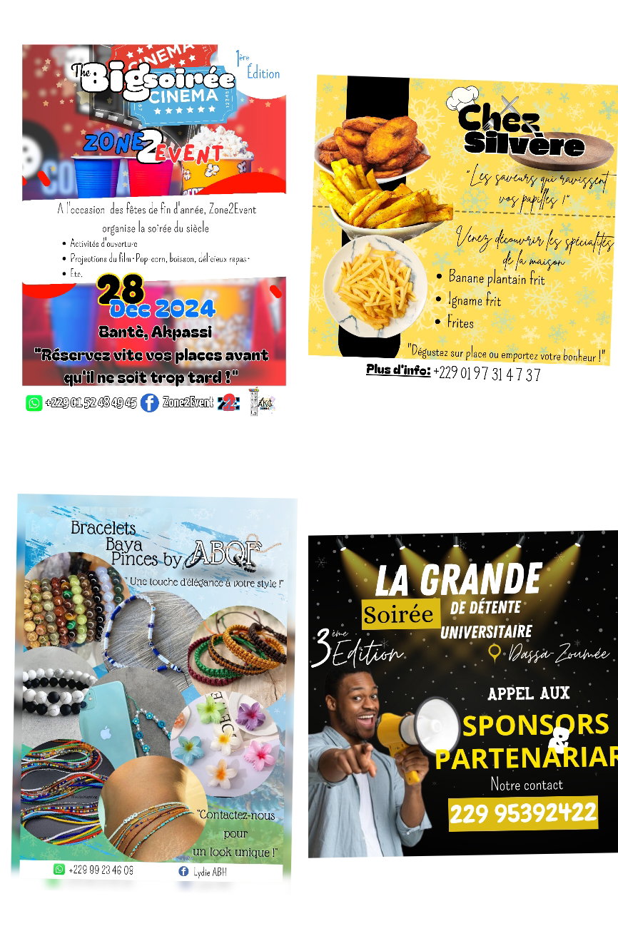 Affiche pour vos événements de tout genre 
