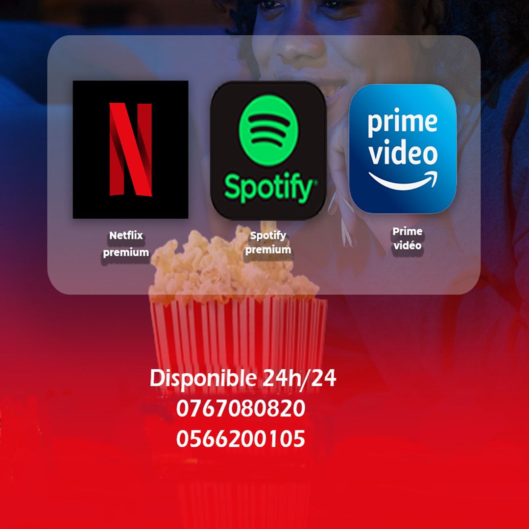 Abonnement Netflix, Prime Video, Spotify_0
