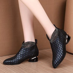 Ruibellila Thick Heel Round Toe Short Boots Size 38