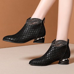 Ruibellila Thick Heel Round Toe Short Boots Size 38