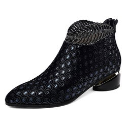Ruibellila Thick Heel Round Toe Short Boots Size 38