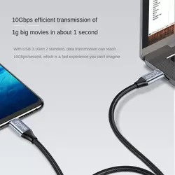  1.0M Type C to Type C Cable For Macbook PD 100W 5A USB 3.1 10Gbps ThunderBolt