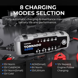 TOPDON Tornado T4000 6V 12V Car Battery Charger