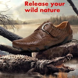 Handmade leather men mocassin shoes