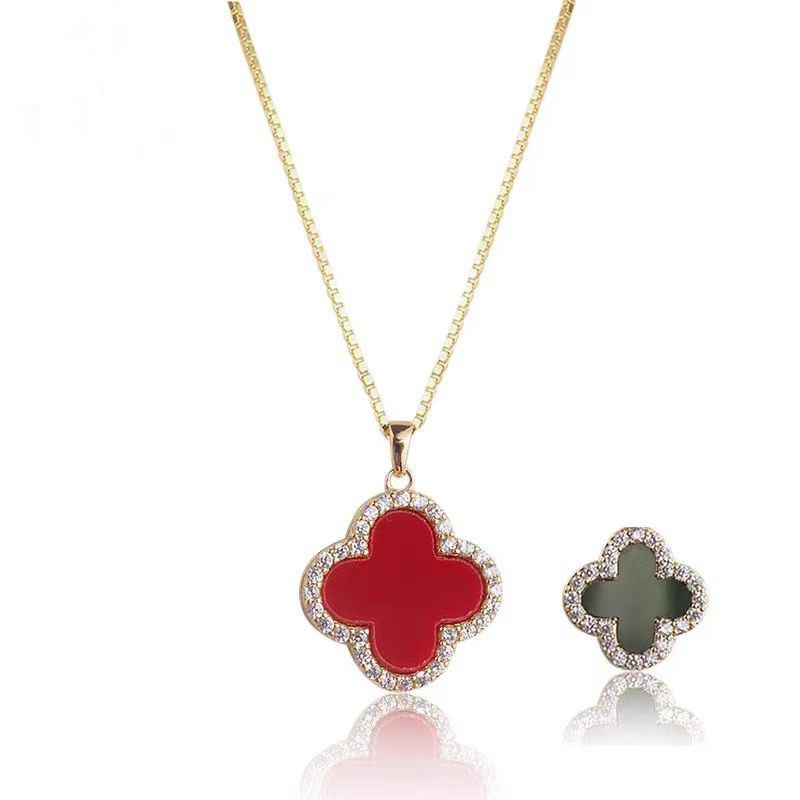 Collier trèfles et strass_11