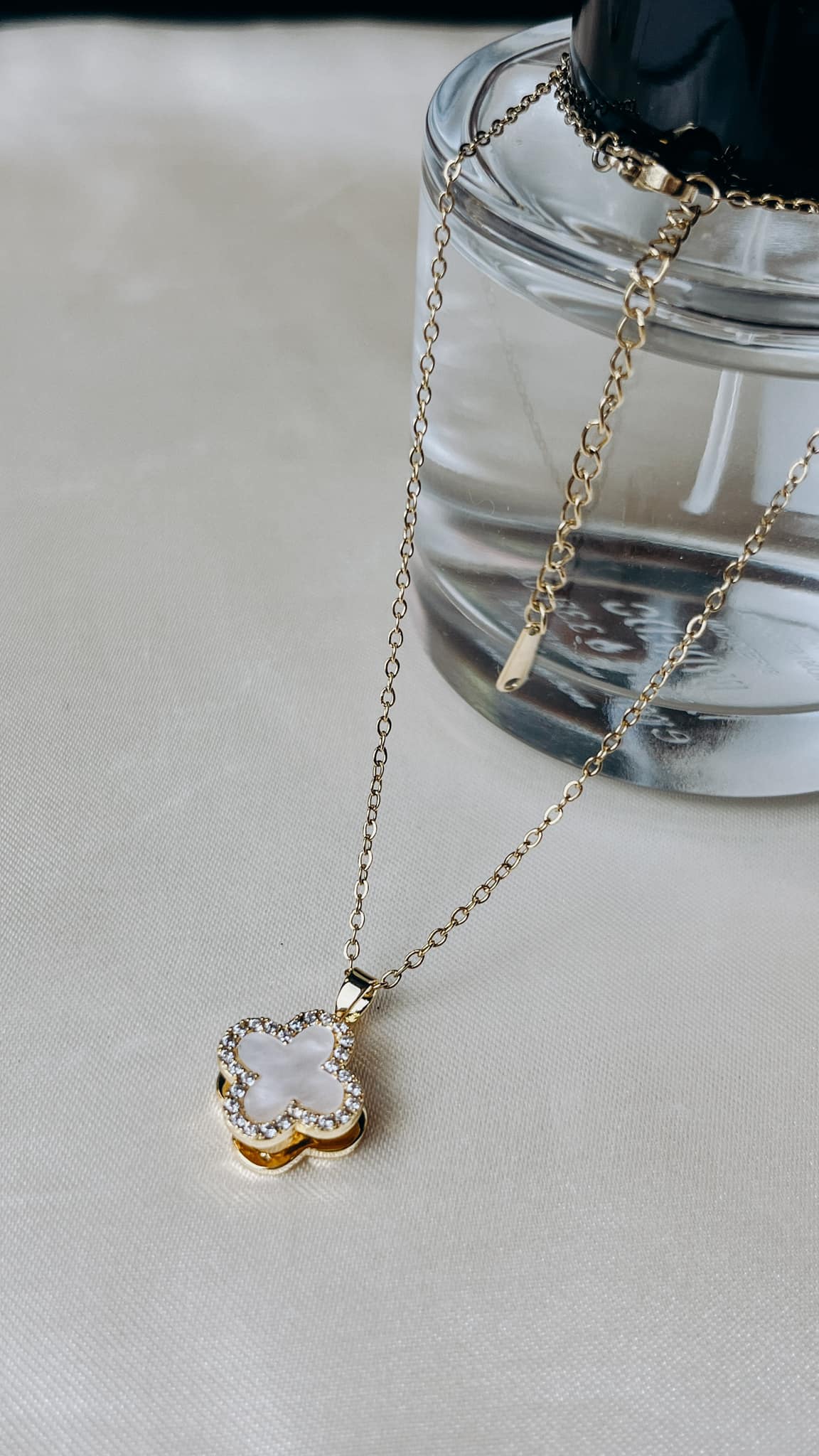 Collier trèfles et strass_6