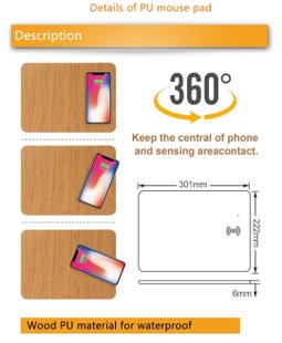 Wireless Charging Mouse Pad