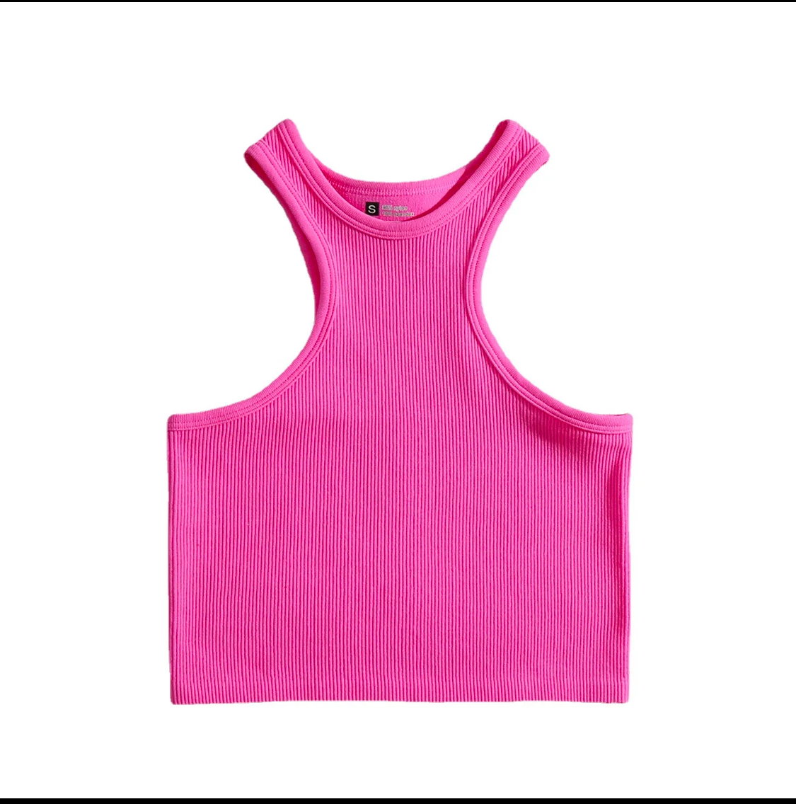 KNIT RIBBED CROP TOP TANK_0