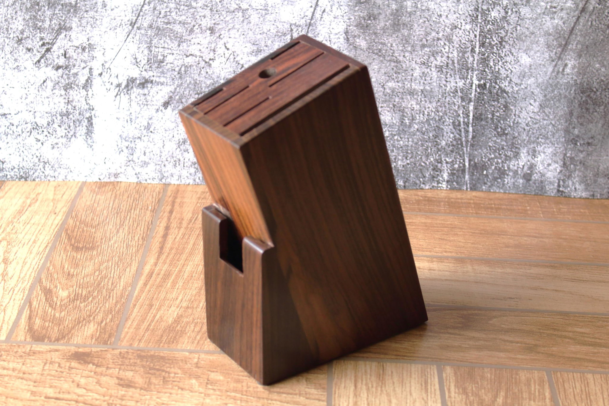 Wooden Knife Holder Stand with 6 Universal Knife Slot,_3
