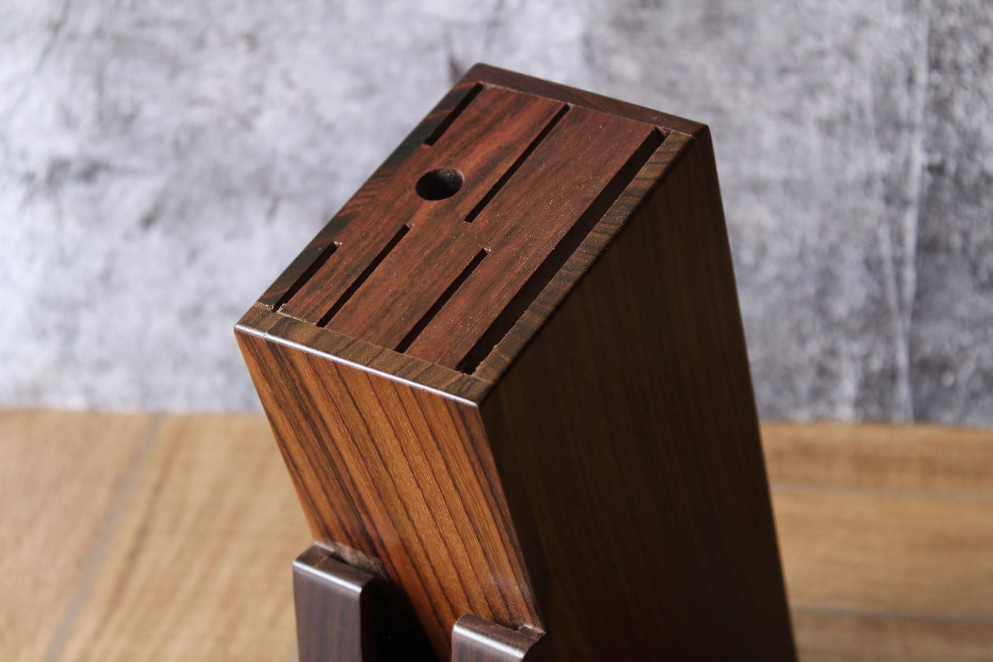 Wooden Knife Holder Stand with 6 Universal Knife Slot,_2