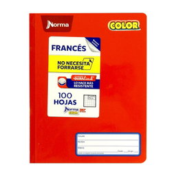 Cuaderno Francesa Norma Cosido 100h. 