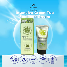 3W Clinic Intensive Green Tea Sunblock Cream 70ml