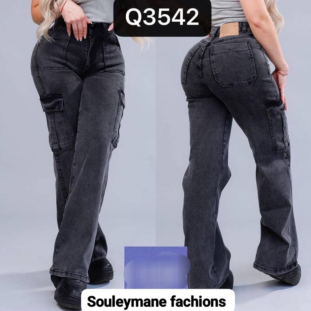 Pantalon cargo gris _1