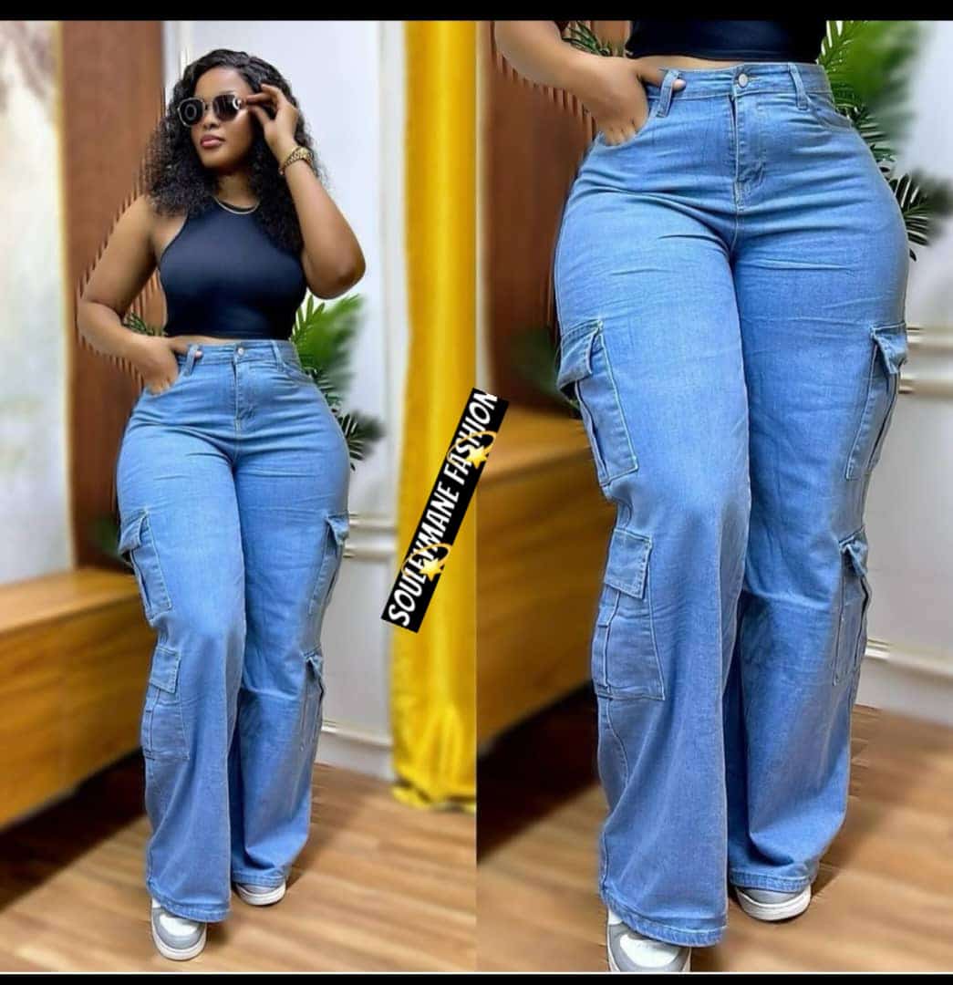 Pantalon cargo gris _3
