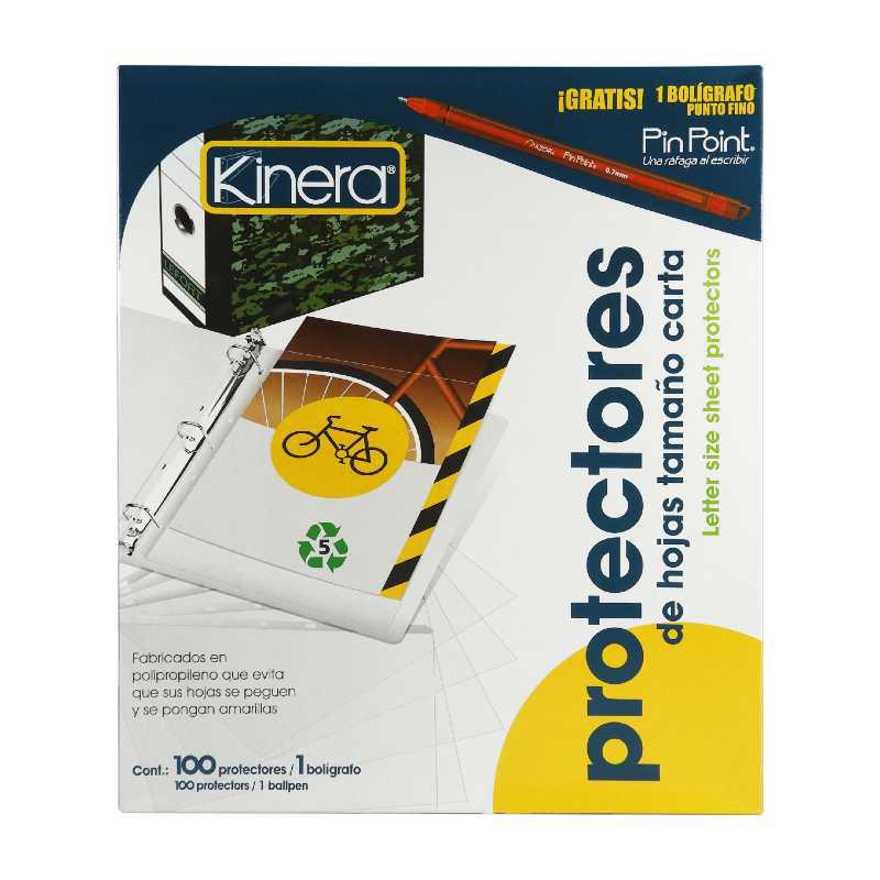 Protector de hojas Kinera C/100pza.