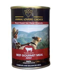 Animal Lovers Choice Beef Gourmet Meal for adult dogs 