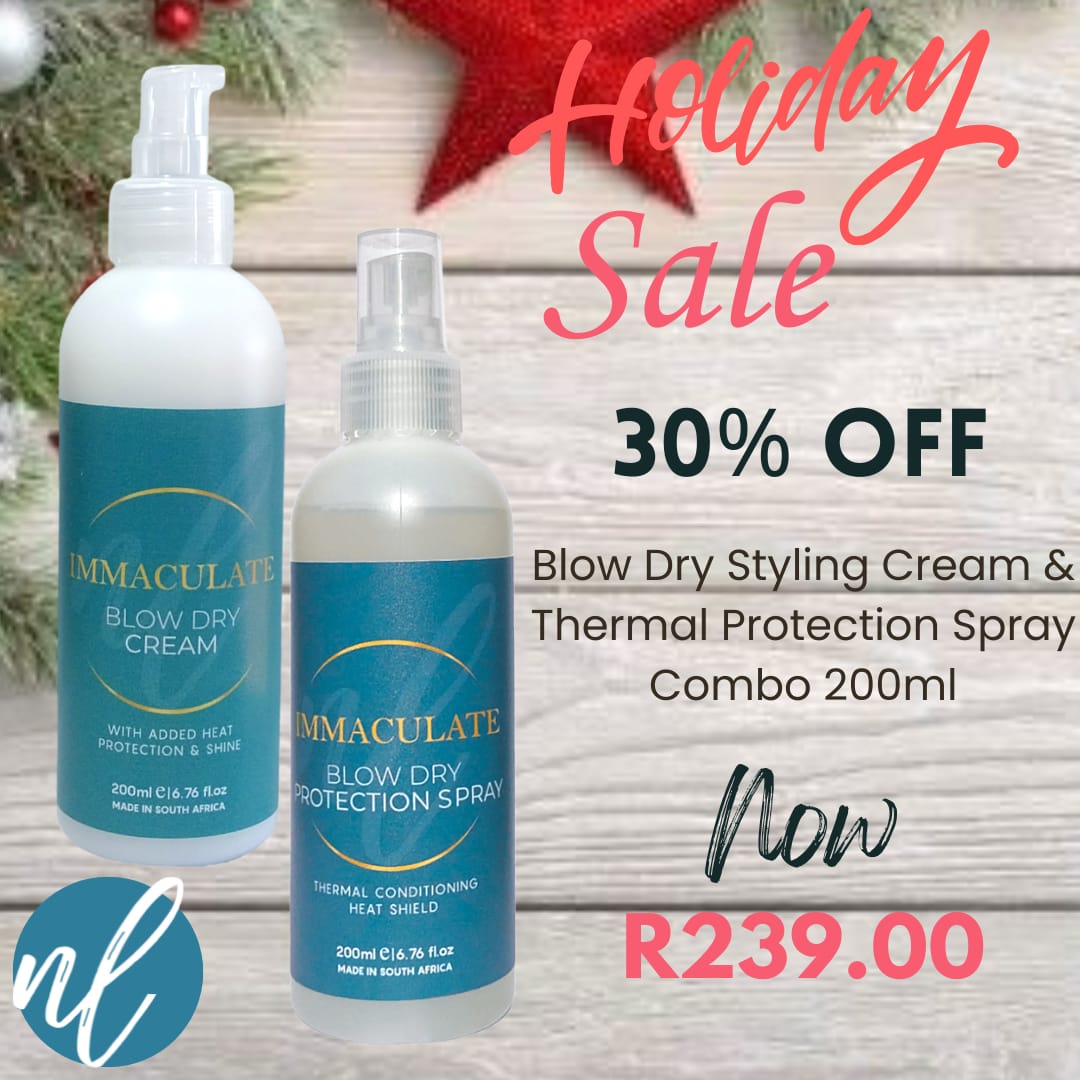 Immaculate Blow Dry Cream and Heat Spray 200ml_0