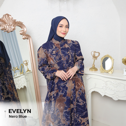 Evelyn Dress Bahan Ceruty Premium Set Hijab