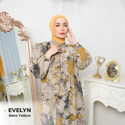 Evelyn Dress Bahan Ceruty Premium Set Hijab