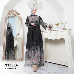 Stella Dress Bahan Ceruty Premium Set Hijab