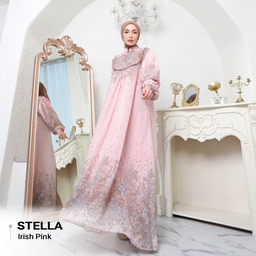 Stella Dress Bahan Ceruty Premium Set Hijab