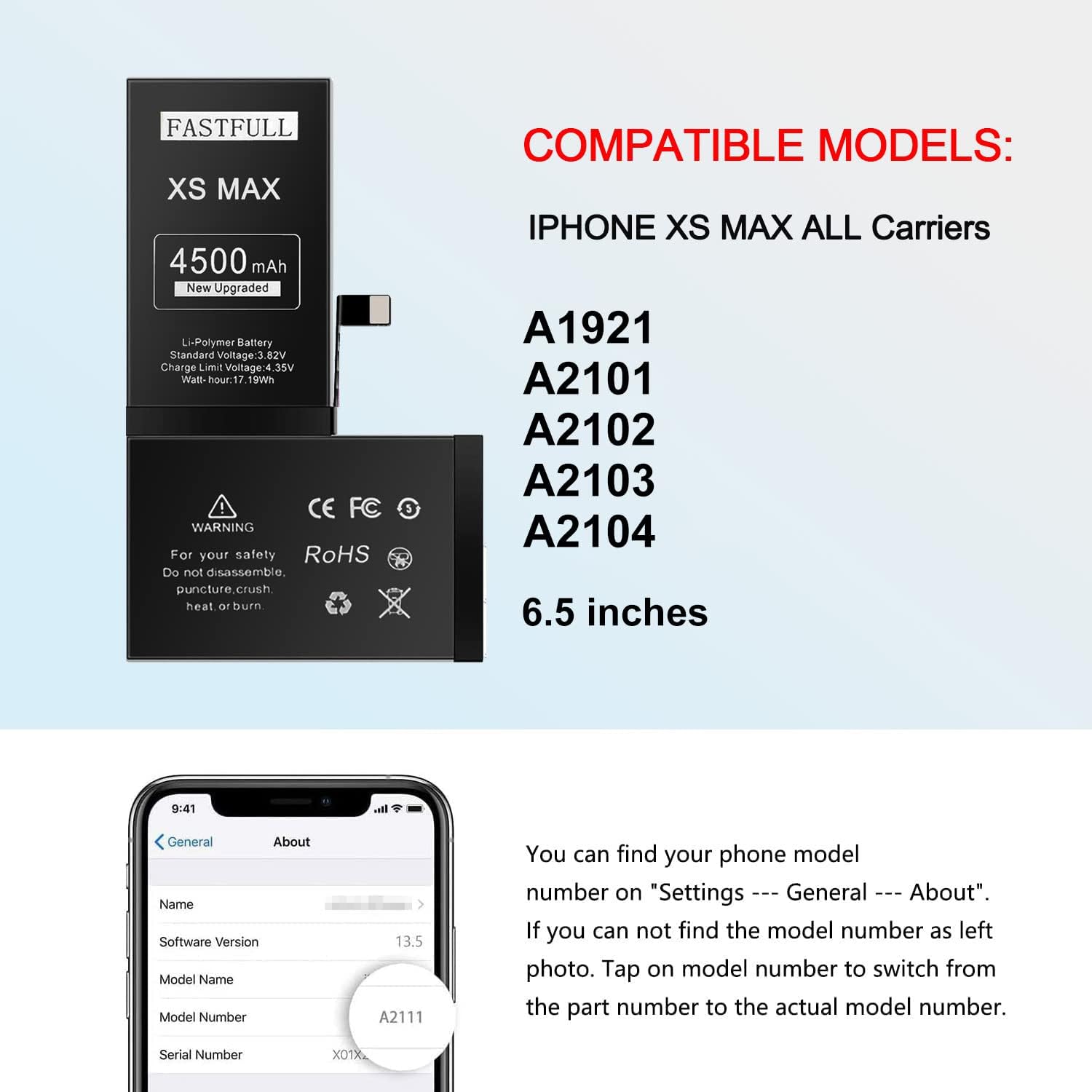 Batterie pour iPhone XS Max Réparation à domicile (installation à domicile)_1