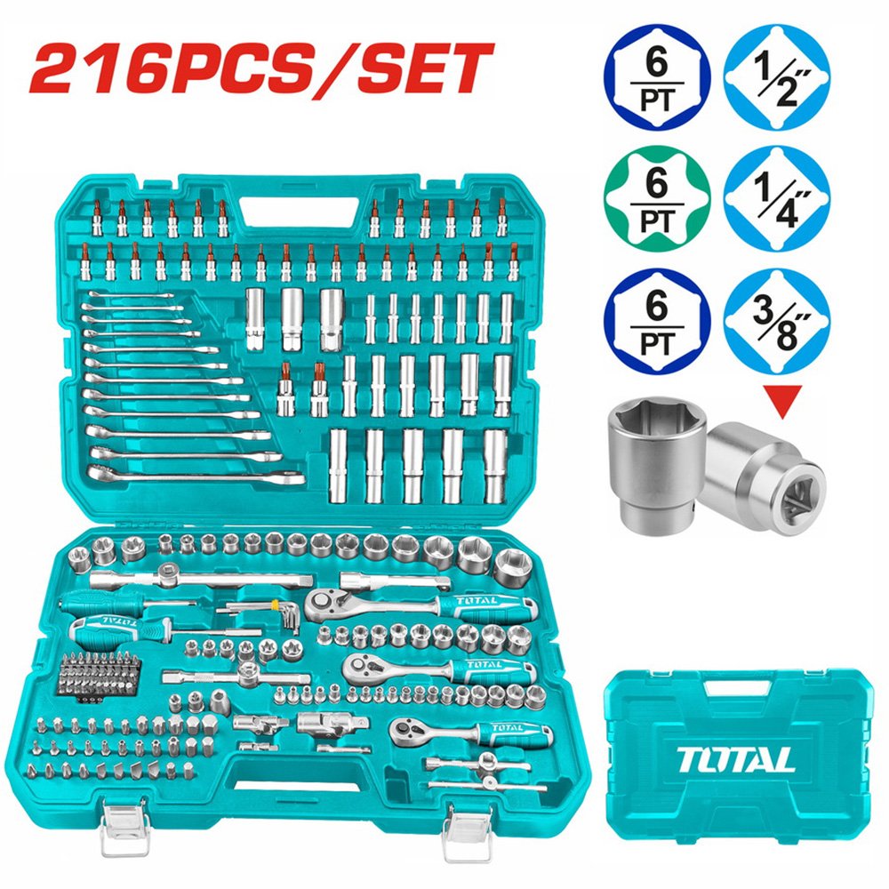 Set de scule si unelte manuale Total THKTHP22166 216buc._0