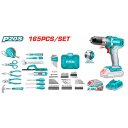 Set scule si unelte 12V 2Ah Total THKTHP11652 165buc.