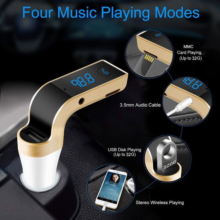 G7 Bluetooth Car Kit Handsfree FM Transmitter Radio MP3 Player USB Charger