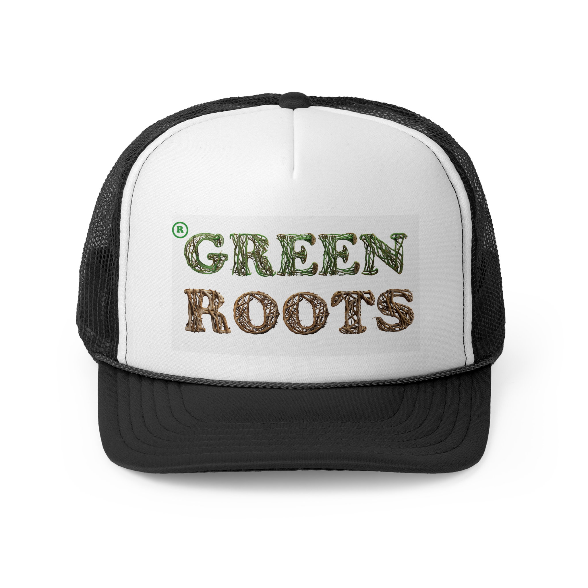Graphic "GREEN ROOTS"  two tone Trucker _0
