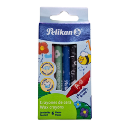 Crayon pelikan delgado 6pza.