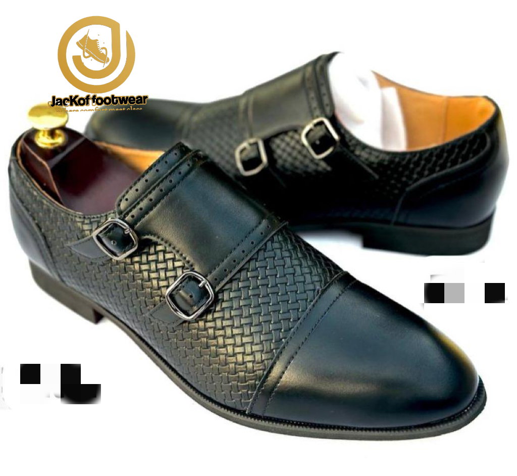 Premium Double Strap Leather Monk Shoe_0