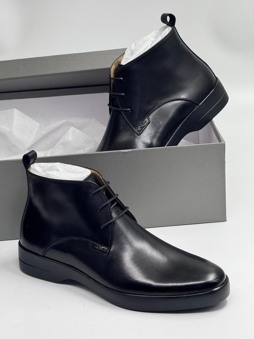 Cie Brogues Chelsea Beveled Waist/Fiddle-back Ankle Boots Leather Sole Men High Quality_3