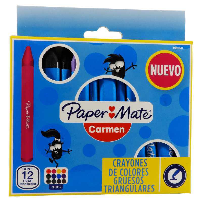 Crayon Paper Mate Jumbo 12pza. Triangular_0