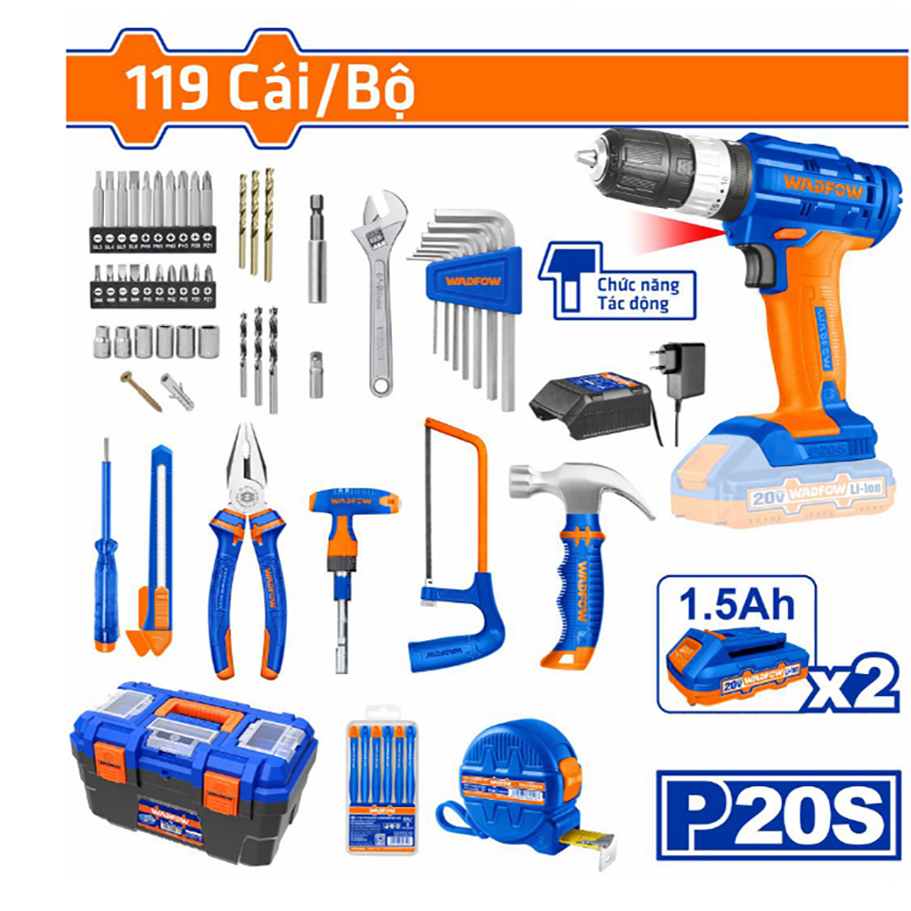Set de scule si unelte 119buc. Wadfow WDT1B119_0